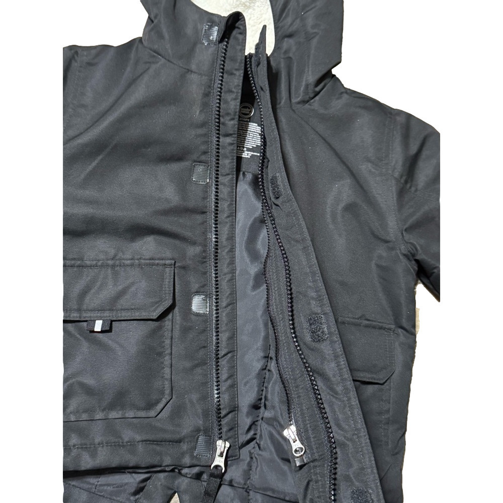 Wonder Nation Black Hooded Puffer Jacket Double Zipper Polyester Size 2t - Picture 2 of 11